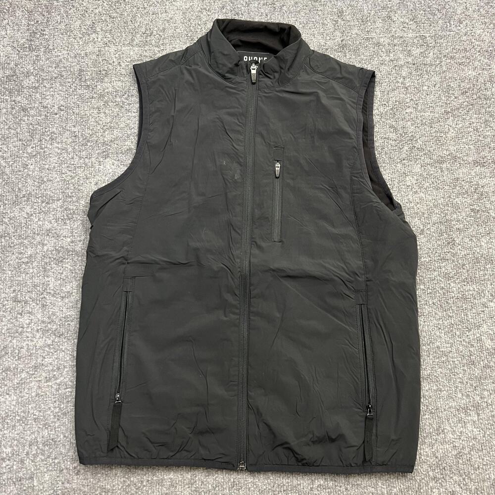 Rhone Vest Mens Small Black Lightweight Full Zip Pockets Performance Golf
